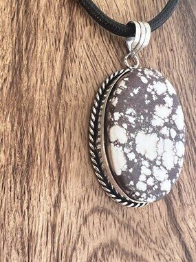 Wild Horse Turquoise 925 Silver Plated Necklace Native American Jewelry